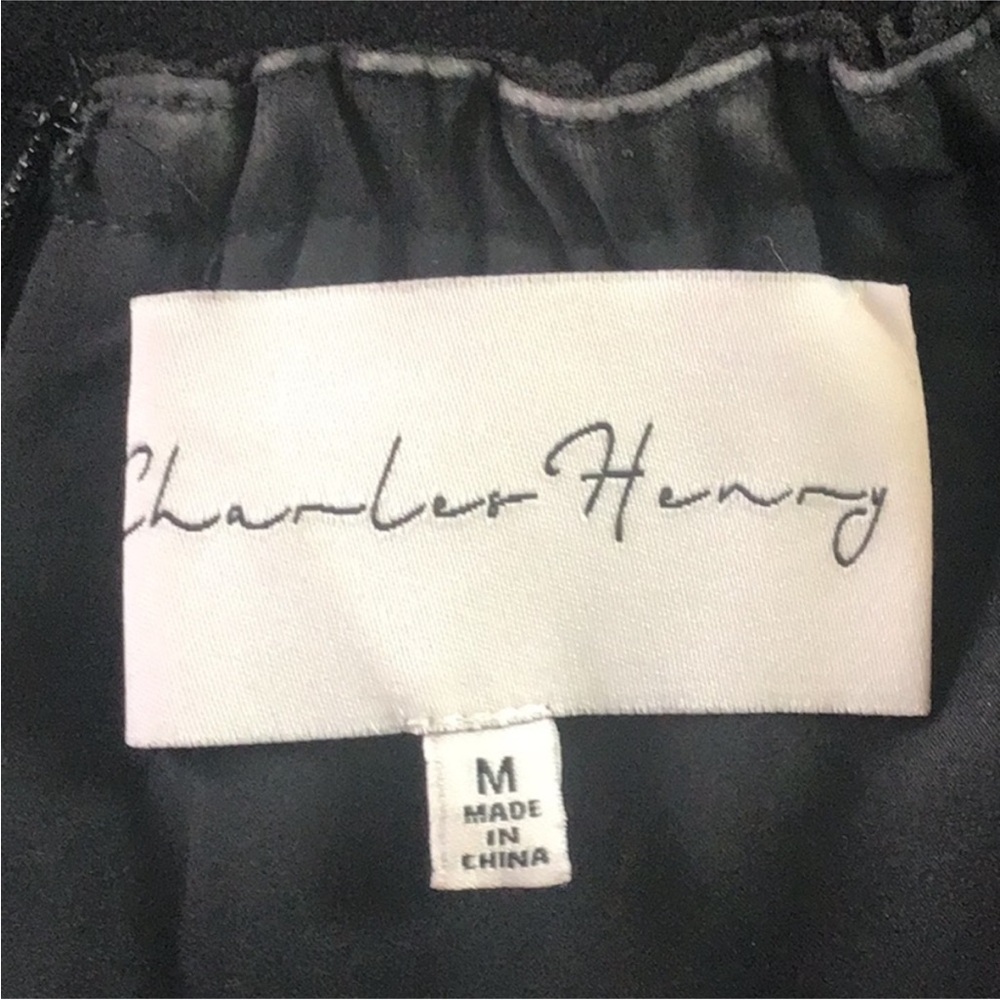 Chandler Henry Black Off the Shoulder Dress Size M - Picture 5 of 6